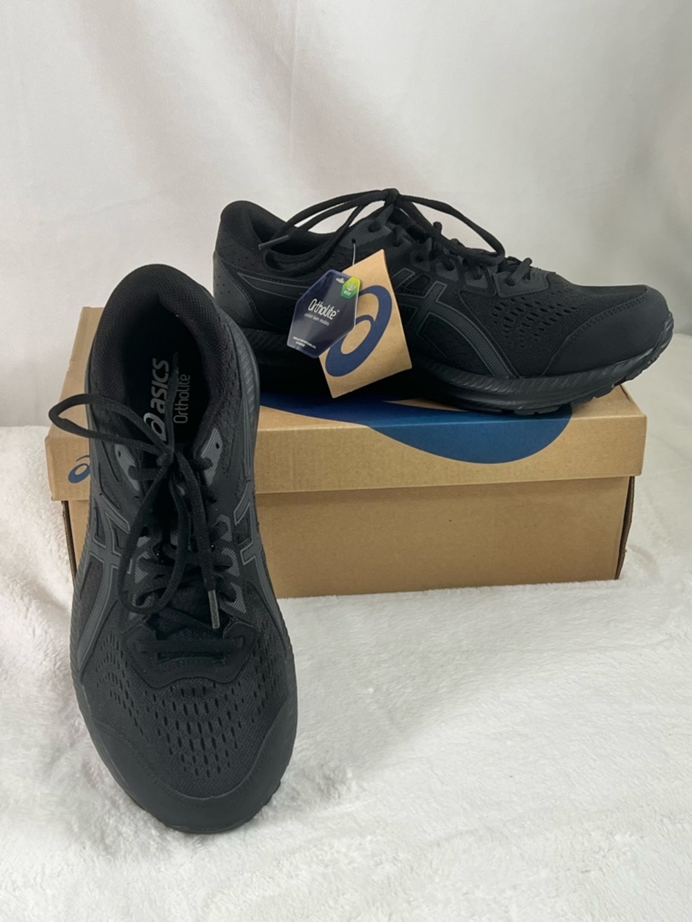 ASICS Ortholite Gel Black Trail Running Sneaker Shoes Mens US 11 Extra Wide EEEE